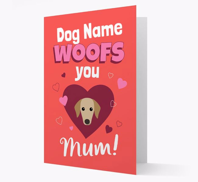 'I Woof You Mum' - Personalized {breedFullName} Card 